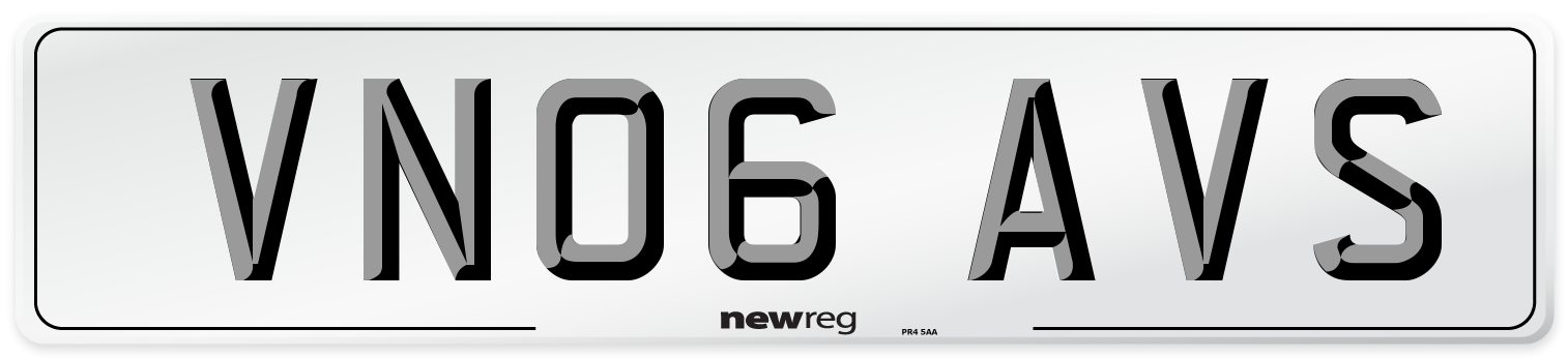 VN06 AVS Number Plate from New Reg